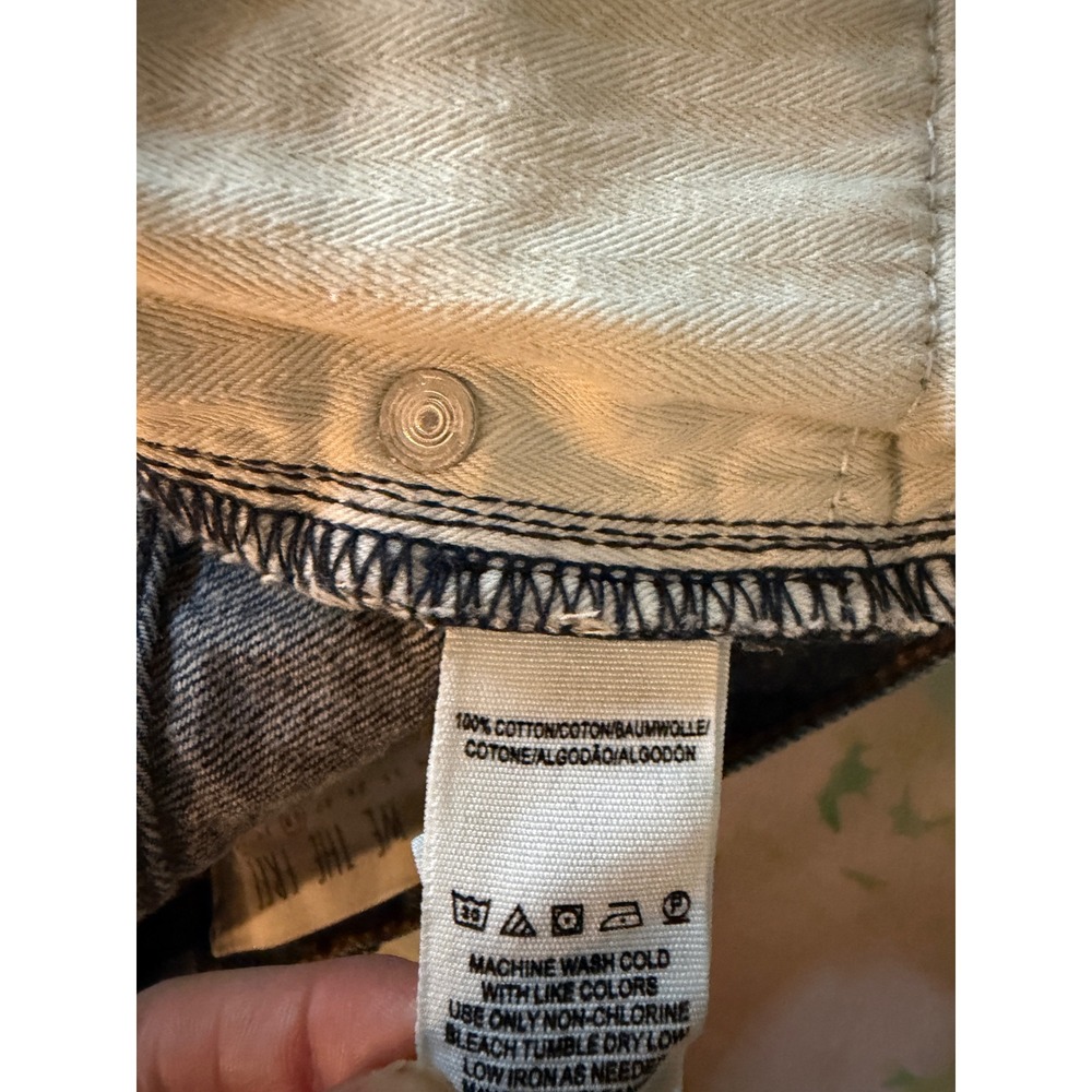 Free People | We The Free Denim Shorts 28/6 Dark Wash Button Fly Frayed Raw Hem - Picture 7 of 8